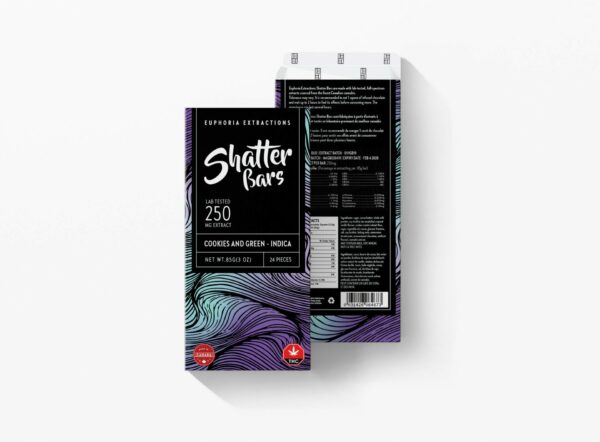 Euphoria Extractions – 500mg Shatter Bar – Milk Chocolate (Sativa) | BudsByMail Canada