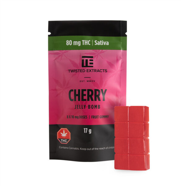 Twisted Extracts – Cherry Jelly Bomb – Sativa – 80mg THC | BudsByMail Canada